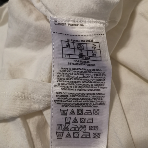 Guess Men's Croc Embossed Yoke Tee XS Black White - Picture 10 of 12